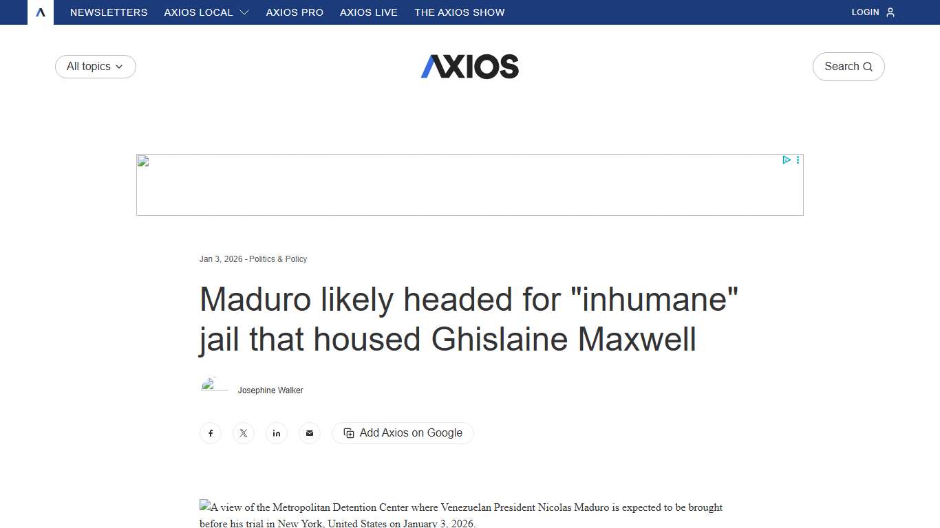 Maduro, wife to be detained in jail plagued by deaths and abuse